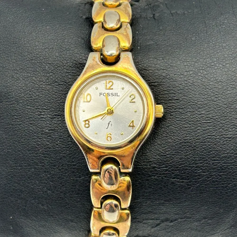 Fossil F2 Gold Silver Stainless Steel Women’s Watch, 22mm